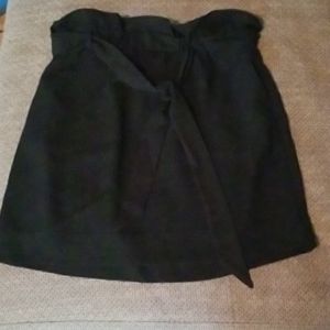 Super Cute Express Black Tie Waist Mini Skirt